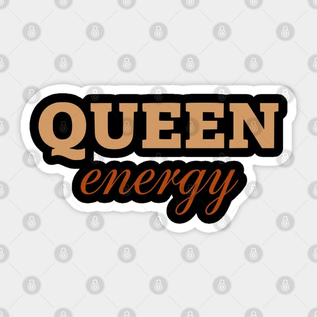 Queen Energy - Empowering & Confident Statement Design Sticker by UrbanLifeApparel